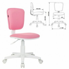 Кресло детское BRABIX "Joy MG-204W", без подлокотников, пластик белый, ткань TW, розовое, 533011 в Приобье - priobie.mebel24.online | фото 1