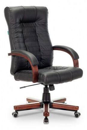 Кресло для руководителя KB-10WALNUT/B/LEATH в Приобье - priobie.mebel24.online | фото