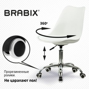 Кресло стул BRABIX "Eames MG-310 CH", хром, пластик белый, экокожа белая, 532923 в Приобье - priobie.mebel24.online | фото 7