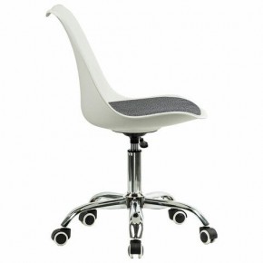 Кресло стул BRABIX "Eames MG-310 CH", хром, пластик белый, ткань серая, 532924 в Приобье - priobie.mebel24.online | фото 3