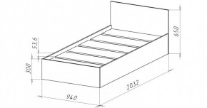 НИЦЦА-13 Кровать 900 с настилом ЛДСП (НЦ.13) в Приобье - priobie.mebel24.online | фото 3