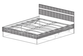 ОЛИВИЯ Кровать 1600 с основанием и ПМ в Приобье - priobie.mebel24.online | фото 4