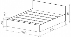 НИЦЦА-14 Кровать 1600 с настилом ЛДСП (НЦ.14) в Приобье - priobie.mebel24.online | фото 3