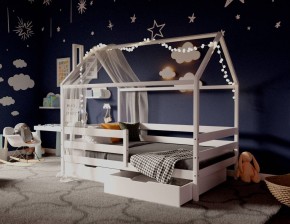 Кровать-домик 80*190 Белый в Приобье - priobie.mebel24.online | фото