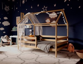 Кровать-домик 80*190 без покраски в Приобье - priobie.mebel24.online | фото 3