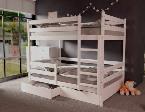 Кровать двухъярусная без крыши 80*160 Белый в Приобье - priobie.mebel24.online | фото