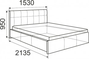 Кровать Изабелла с латами Newtone cacao 1400x2000 в Приобье - priobie.mebel24.online | фото 5