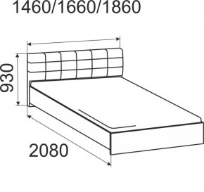 Кровать Лита с подъемным механизмом 1800*2000 в Приобье - priobie.mebel24.online | фото 3