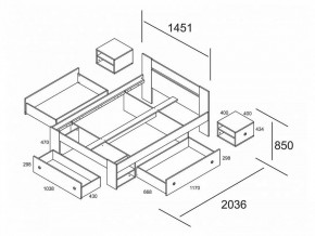 Кровать полутораспальная Стелла 140 СТЛ.132.07М в Приобье - priobie.mebel24.online | фото 2