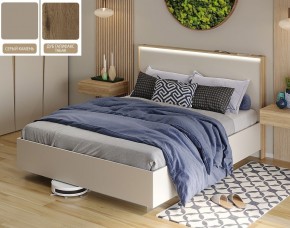 Кровать (Серый камень U727 ST9/Дуб Галифакс Табак) 1800 в Приобье - priobie.mebel24.online | фото