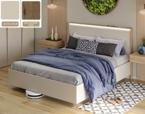 Кровать (Светло-серый U750 ST9/Дуб Галифакс Табак) 1800 в Приобье - priobie.mebel24.online | фото