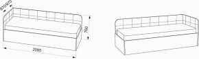 Кровать Зарина угловая Newtone light beige угол правый в Приобье - priobie.mebel24.online | фото 4