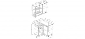 Кухонный гарнитур Белый Глянец 1000*1000 (Стол. 26мм) в Приобье - priobie.mebel24.online | фото 2