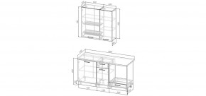 Кухонный гарнитур Белый Глянец 1600 h950 (Стол. 38мм) в Приобье - priobie.mebel24.online | фото 2