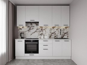 Кухонный гарнитур Белый Глянец 2400 h950 (Стол. 26мм) в Приобье - priobie.mebel24.online | фото 1