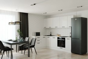 Кухонный гарнитур Белый Глянец 2600*1600 (Стол. 38мм) в Приобье - priobie.mebel24.online | фото
