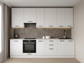 Кухонный гарнитур Белый Глянец 3000 h950 (Стол. 26мм) в Приобье - priobie.mebel24.online | фото
