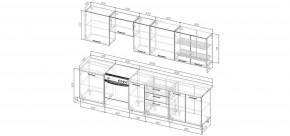 Кухонный гарнитур Белый Глянец 3000 (Стол. 38мм) в Приобье - priobie.mebel24.online | фото 2