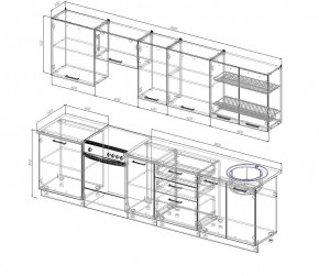 Кухонный гарнитур Графика 3000 (Стол. 38мм) в Приобье - priobie.mebel24.online | фото 2