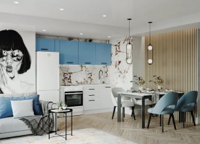 Кухонный гарнитур Капри 2550 (Стол. 38мм) в Приобье - priobie.mebel24.online | фото