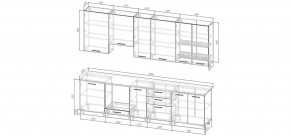 Кухонный гарнитур Меренга 3000 h950 (Стол. 26мм) в Приобье - priobie.mebel24.online | фото 2