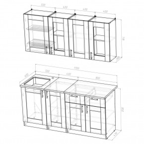 Кухонный гарнитур Симона демо 1700 (Венга/Дуб Сонома) в Приобье - priobie.mebel24.online | фото 2