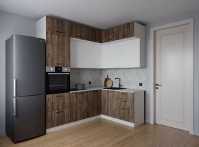 Кухонный гарнитур Старое Дерево 2200*1700 (Стол. 38мм) в Приобье - priobie.mebel24.online | фото