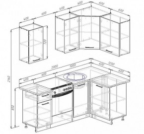 Кухонный гарнитур угловой Бланка 2000х1200 (Стол. 38мм) в Приобье - priobie.mebel24.online | фото 2