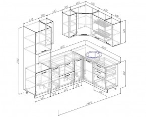 Кухонный гарнитур угловой Бланка 2400х1600 (Стол. 38мм) в Приобье - priobie.mebel24.online | фото 2