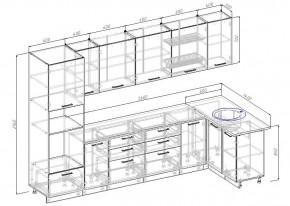 Кухонный гарнитур угловой Дели 3200*1400 (Стол. 26мм) в Приобье - priobie.mebel24.online | фото 2