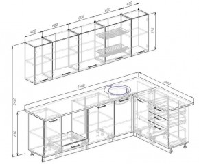 Кухонный гарнитур угловой Жемчуг 2600х1600 (Стол. 38мм) в Приобье - priobie.mebel24.online | фото 2