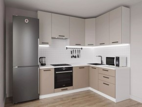 Кухонный гарнитур угловой Каппучино 2200*1600 h 950 (Стол. 38мм) в Приобье - priobie.mebel24.online | фото