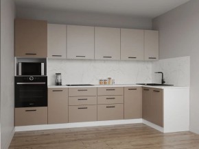Кухонный гарнитур угловой Каппучино 3200*1400 (Стол.38мм) в Приобье - priobie.mebel24.online | фото