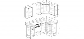 Кухонный гарнитур угловой Санторини 2000*1200 (Стол. 38мм) в Приобье - priobie.mebel24.online | фото 2