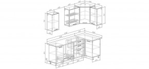 Кухонный гарнитур угловой Санторини 2200*1000 (Стол. 38мм) в Приобье - priobie.mebel24.online | фото 2