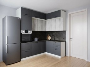Кухонный гарнитур угловой Санторини 2200*1700 (Стол. 38мм) в Приобье - priobie.mebel24.online | фото