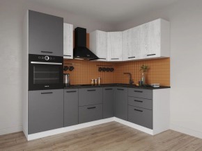 Кухонный гарнитур угловой Санторини 2400*1600 (Стол. 38мм) в Приобье - priobie.mebel24.online | фото