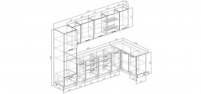 Кухонный гарнитур угловой Санторини 3200*1400 (Стол. 26мм) в Приобье - priobie.mebel24.online | фото 2