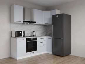 Кухонный гарнитур угловой Смоки 2200*1000 (Стол. 26мм) в Приобье - priobie.mebel24.online | фото 1
