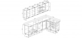 Кухонный гарнитур угловой Смоки 2600*1600 (Стол. 38 мм) в Приобье - priobie.mebel24.online | фото 2