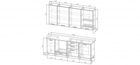 Кухонный гарнитур Умбра 2200 h950 (Стол. 26мм) в Приобье - priobie.mebel24.online | фото 2