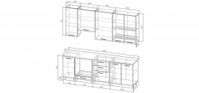 Кухонный гарнитур Умбра 2400 h950 (Стол. 38мм) в Приобье - priobie.mebel24.online | фото 2