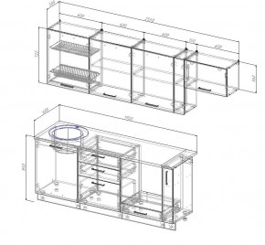 Кухонный гарнитур Вегас 2550 (Стол. 38мм) в Приобье - priobie.mebel24.online | фото 2