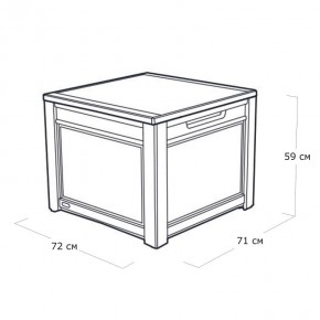 Квадратный сундук Cube Rattan 208 л в Приобье - priobie.mebel24.online | фото 5