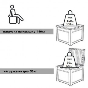 Квадратный сундук Cube Rattan 208 л в Приобье - priobie.mebel24.online | фото 6