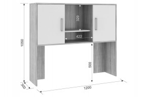 ЛАЙТ 2 Надстройка стола компьютерного (1200) в Приобье - priobie.mebel24.online | фото 2