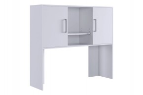 ЛАЙТ 2 Надстройка стола компьютерного (1200) белый в Приобье - priobie.mebel24.online | фото