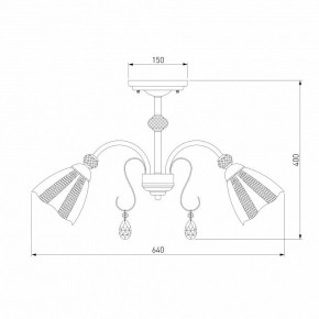 Люстра на штанге Eurosvet Floranse 30155/5 античная бронза в Приобье - priobie.mebel24.online | фото 3