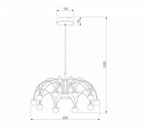Люстра на штанге Eurosvet Ragno 90030/10 LED золото в Приобье - priobie.mebel24.online | фото 5