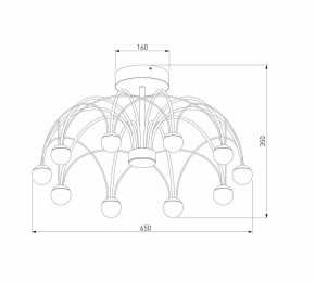 Люстра на штанге Eurosvet Ragno 90031/10 LED золото в Приобье - priobie.mebel24.online | фото 5